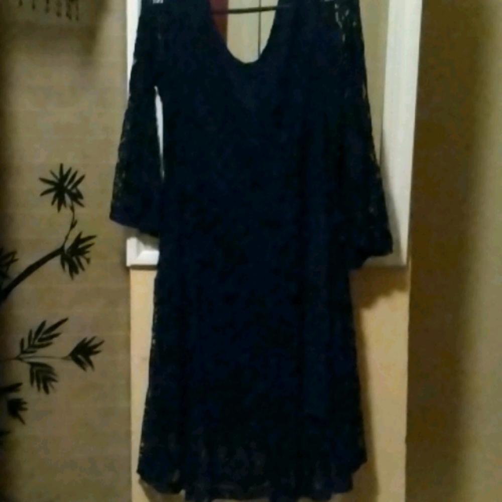 Navy blue laced dress